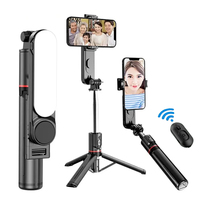 With Selfie Light Wireless Handheld Selfie Stick Tripod Extendable Monopod with Bluetooth Remote for Youtube Tiktok Video Live