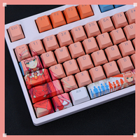 108 Keys/Set New DARLING In The FRANXX Zero Two Anime Custom Design PBT Keycaps Theme Backlit for Mechanical Keyboard Mx Switch