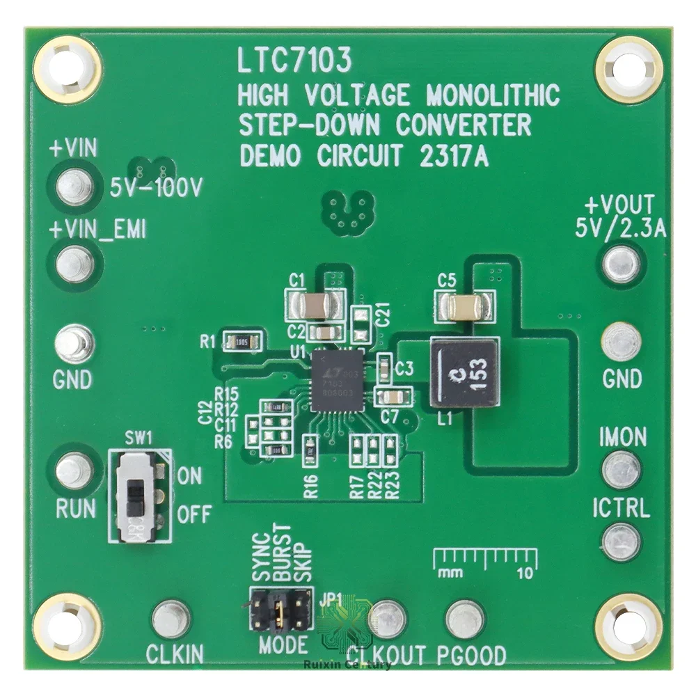 FOR Analog Devices DC2317A LTC7103 DC/DC Step-Down 1 Non-Isolated Output Evaluation Board 5-100V 5V/2.3A 400kHz Promo