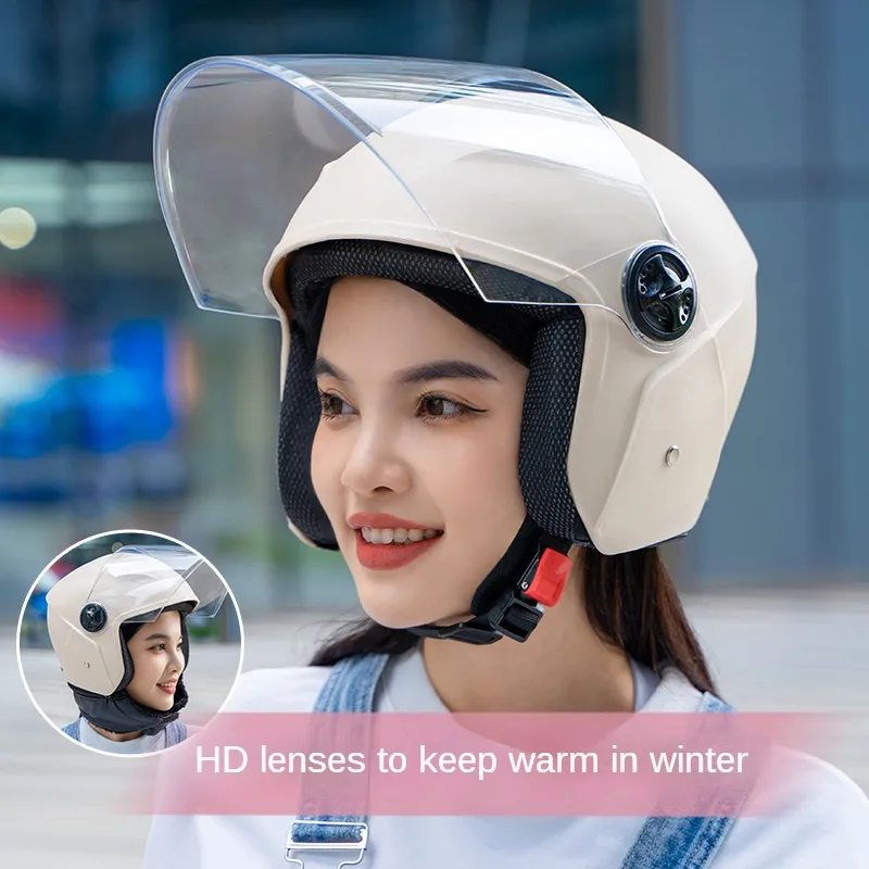 

Casque de moto électrique universel pour homme et femme, casque de sécurité, chaud, hiver, usine directe