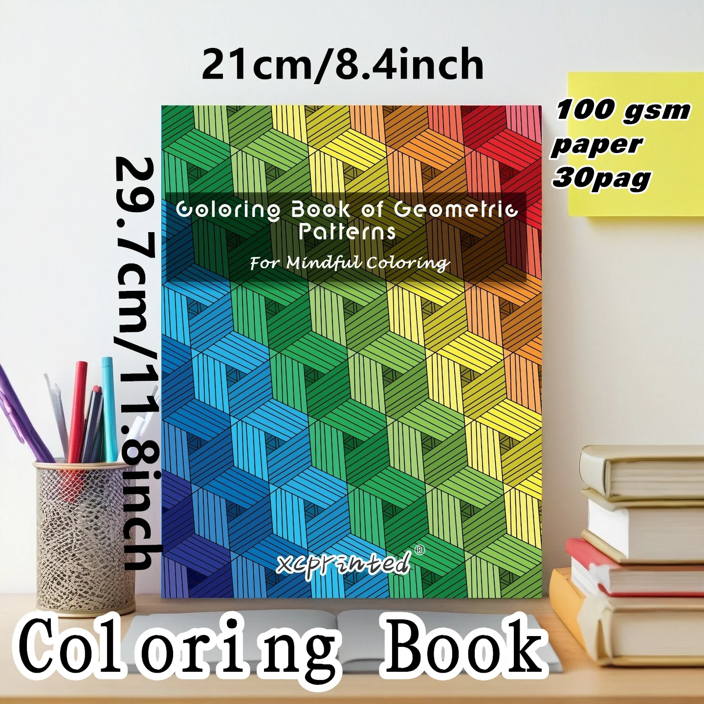 Upgraded 32-Page Geometric Coloring Book: Abstract Patterns for Adults, Mandalas and Intricate Designs - Stress-Relieving and Relaxing Zentangle Art, Thickened Single-Page Design to Prevent Bleeding Through, the Top Choice for Christmas, Birthday, and Mother's Day Gifts