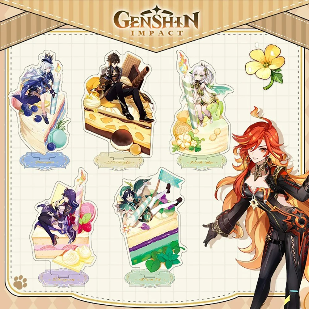 Animation Genshin Impact The Fourth Anniversary character Stand Board Beelzebul Nahida Collect Toys Girls Holiday Gift Box - Image 2