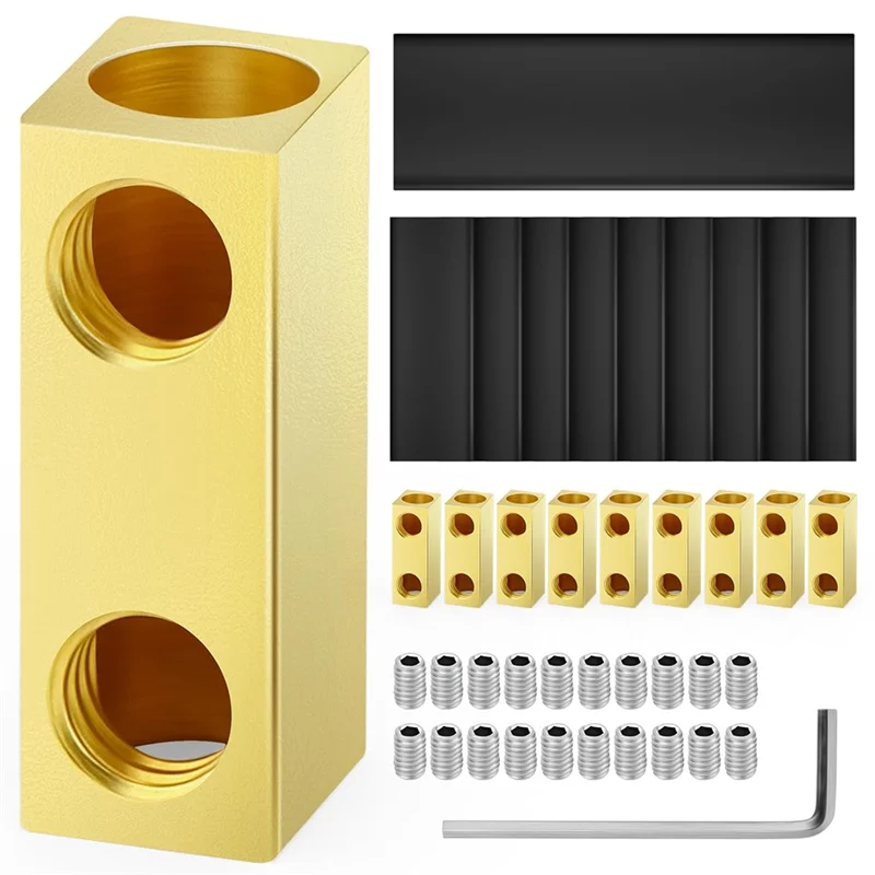 

ABSS-Square Quick Wiring Connection Terminal, Wire Connector With Set Screws And Thermoplastic Tube