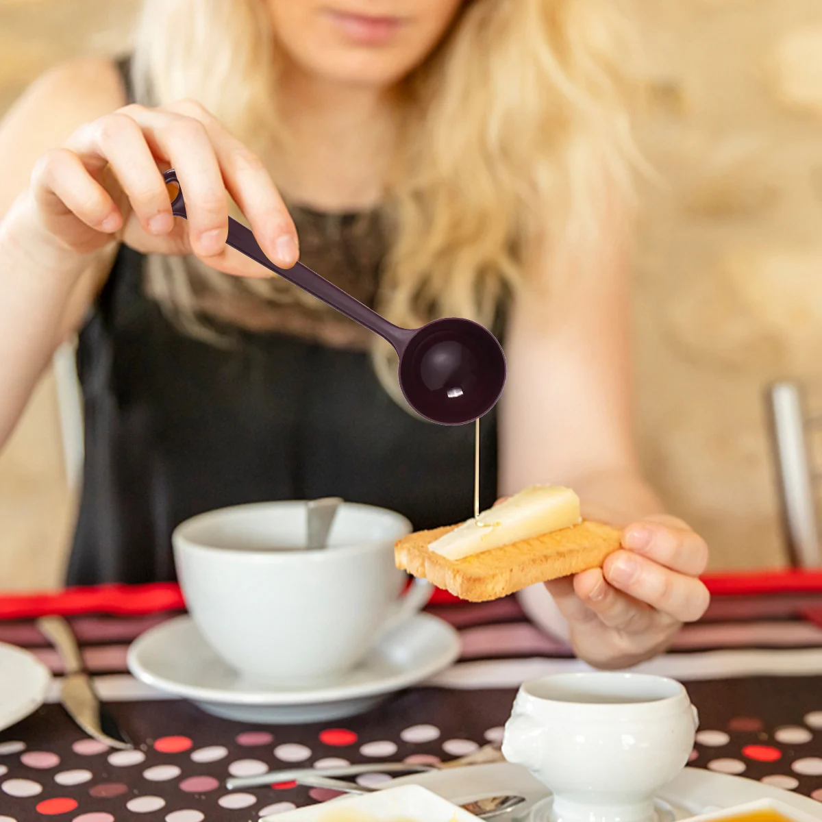 

10pcs Coffee Bean Powder Spoon Food-Grade Pp Measuring Scoop For Baking Cooking Liquid Solid Ingredients Long Handle Tablespoon