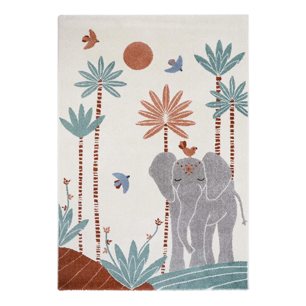 

Modern Boho Abstract Kids Area Rug，Animal Hairy Nursery Play Mats For Children，Non-Slip Washable Carpet for Living Room，Foot Mat