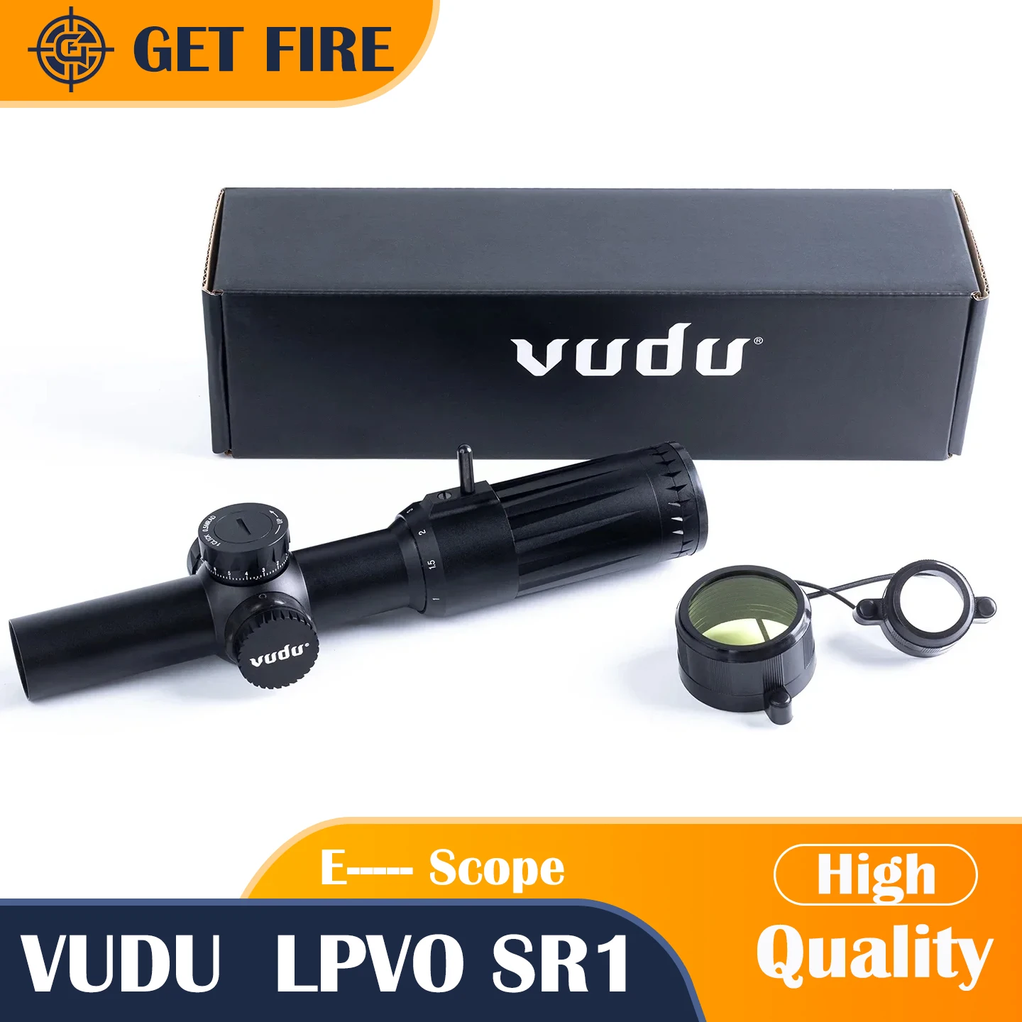 

VUDU LPVO SR1 FFP Scope Reticle 1-6x24MM Rifle Scope FFP 30mm Tube Reticle MRAD BK Maintube Black with Full Original Markings