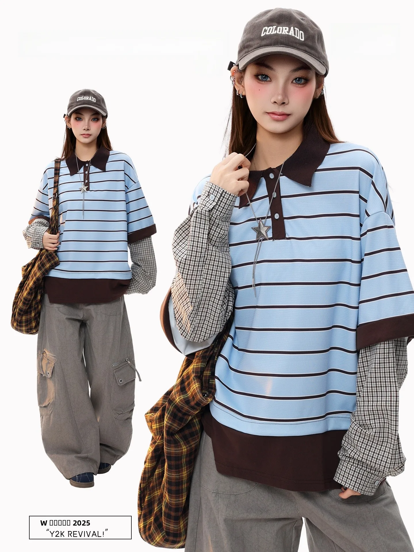 

PBB American Retro Striped irt Long Sve Casual Versatile Men's Women's Clothing Comfortable Cotton T-irt Hoodie