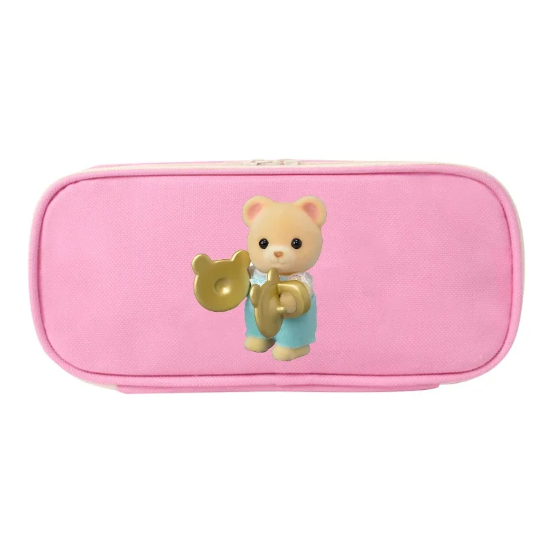 Sylvanian family Pencil Case Kids Anime Kawaii Animal Pen Bag New Student School Storage scatola di cancelleria Office Pouch Gifts