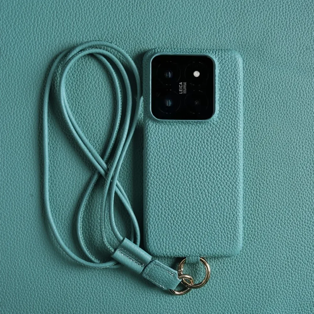 Luxe Koeienhuid Lederen Case Voor iPhone 16 Pro Max 15Pro 11 13 12pro 14Pro 14 Band Crossbody Lanyard telefoon Cover Coque