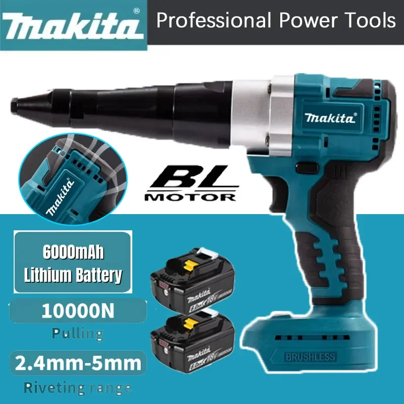 

Makita Brushless Electric Rivet Gun LED Cordless Multifunctional Rivet Nut Gun Automatic Riveting Tool For Makita 18V Battery