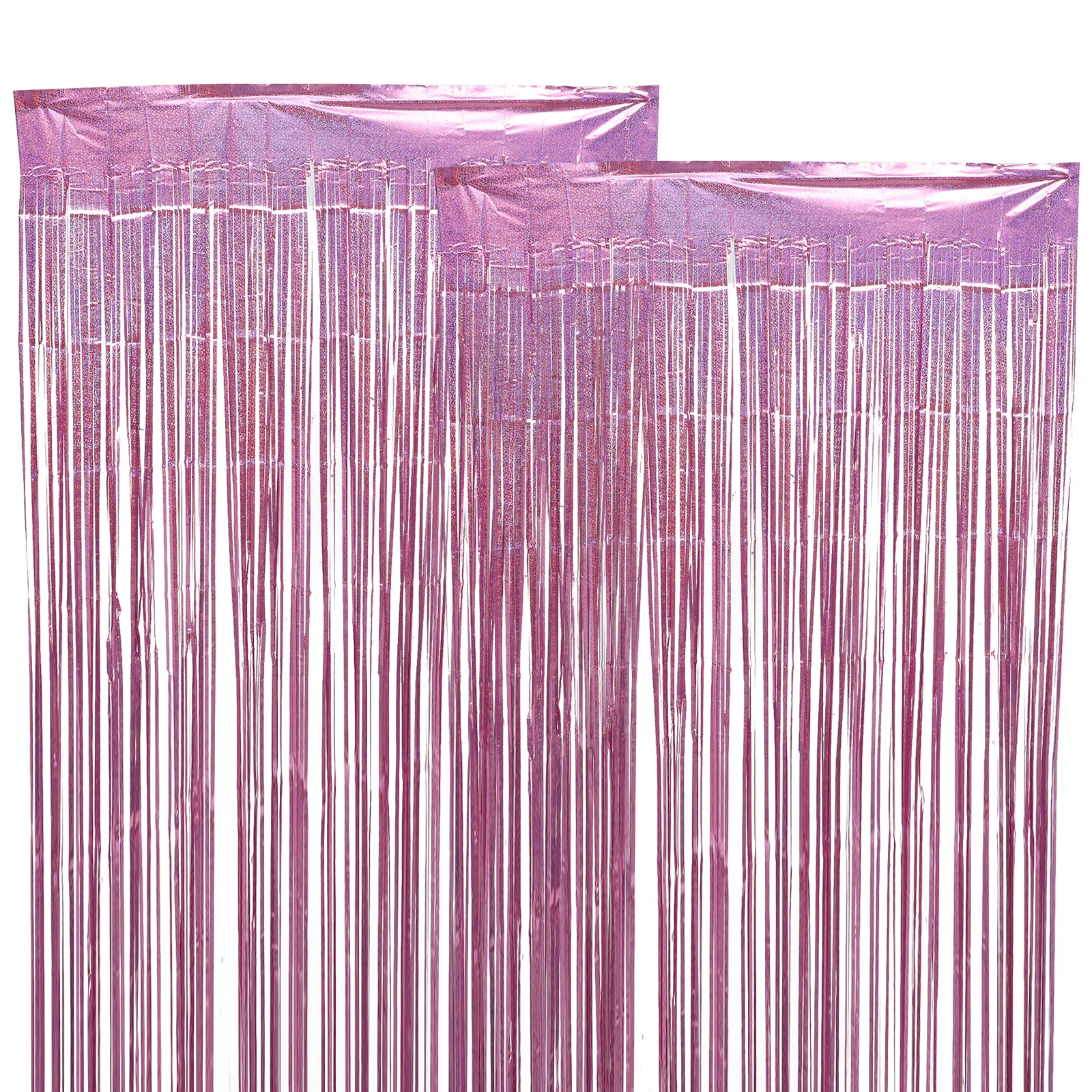 

2 pcs Foil Fringe Curtain Backdrop Tinsel Wedding Party Decoration Background Wall Foil Curtains Birthday Tinsel Fringe Curtain