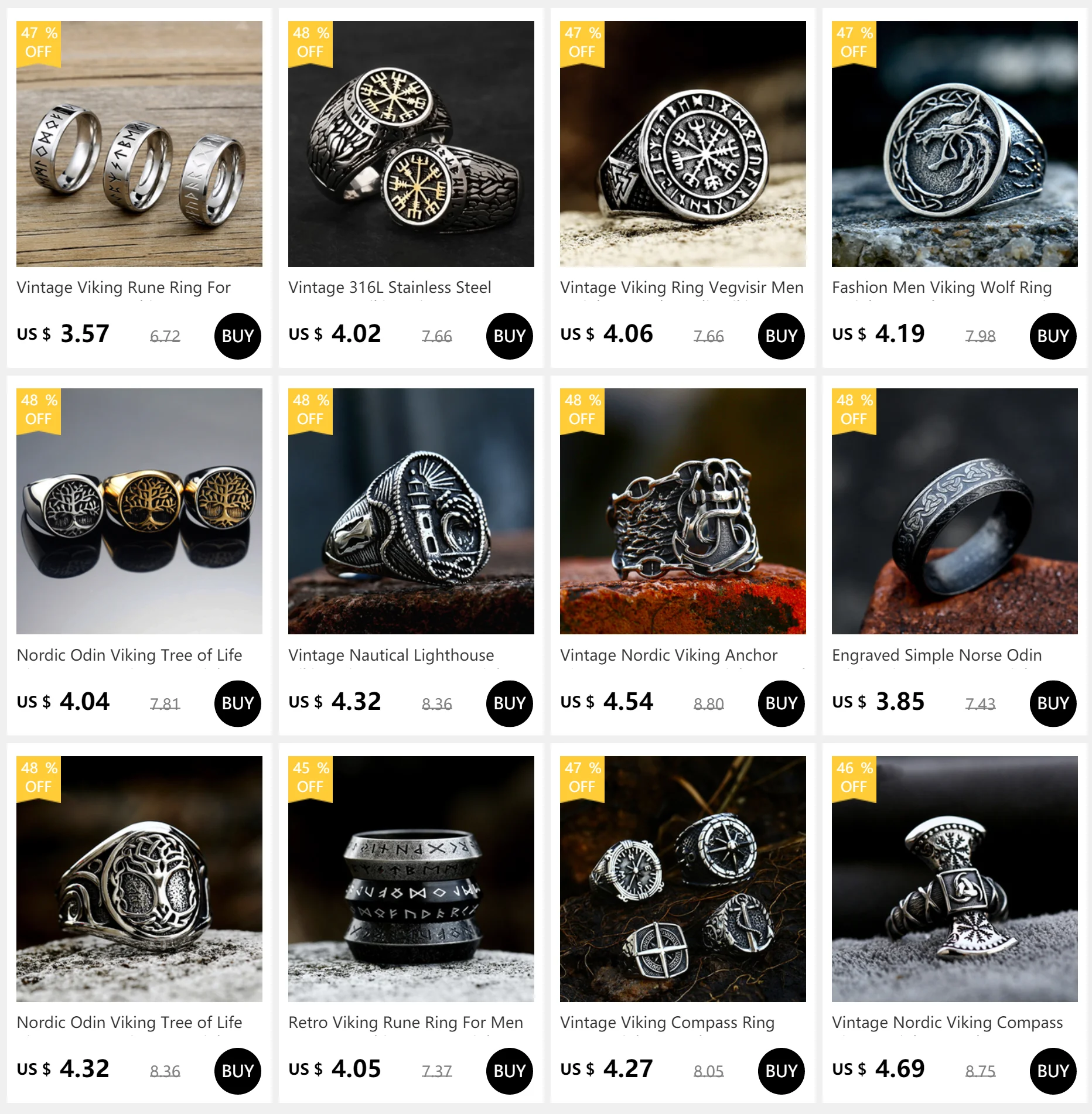 Einzigartiger Wikinger-Bärenklauen-Ring für Männer, Vintage-Stil, Edelstahl, Odin, Wikinger, keltischer Ring, Punk, Motorradfahrer, Biker-Schmuck, Großhandel – Detail 20