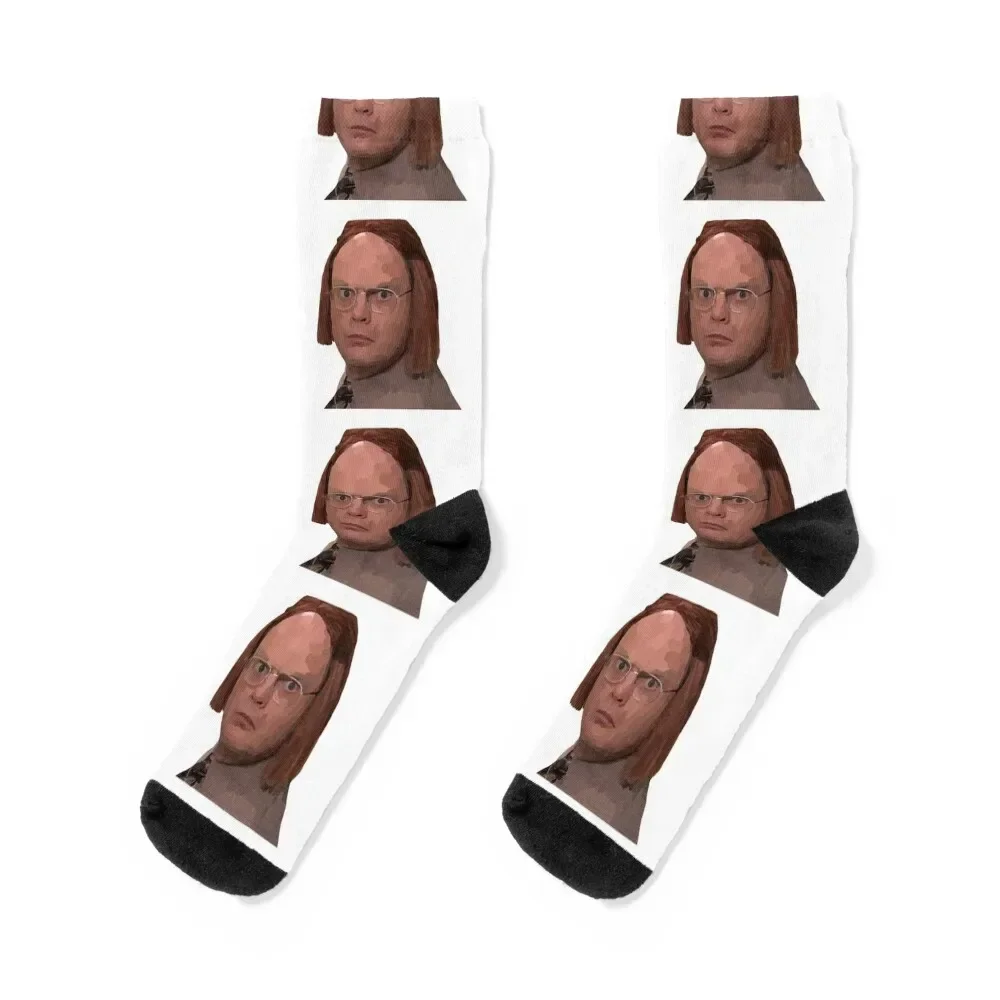 

Dwight as Meredith Socks shoes floor Run Novelties Men Socks Women's