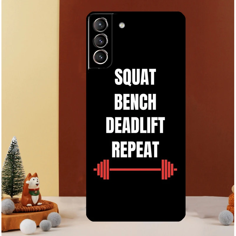 Bodybuilding Gym Fitness Quotes Case For Samsung Galaxy S24 Ultra S20 S21 FE Note 10 20 Ultra S8 S9 S10 S22 S23 Plus Cover
