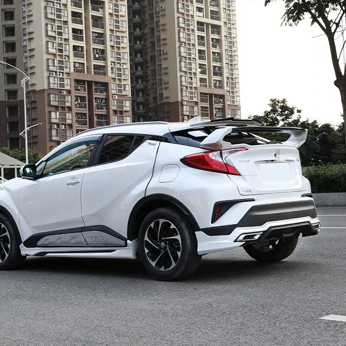 factory price glossy black fit for Toyota CHR Eze big spoiler car accessories 2017 2018 2019 2020 2021 2022