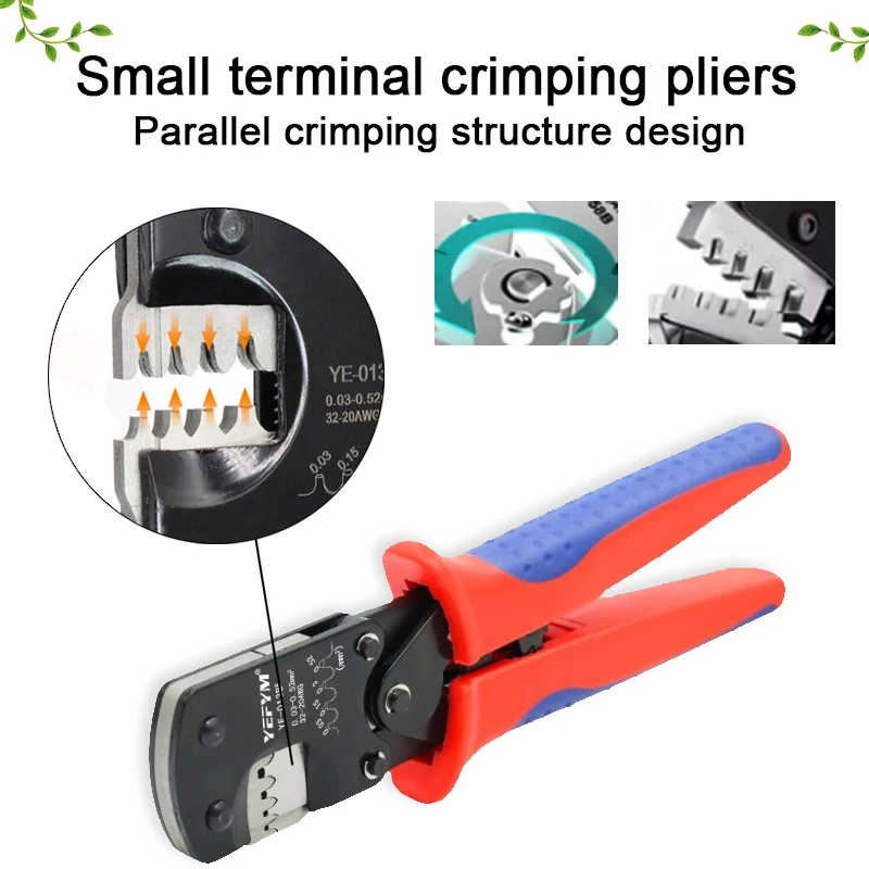 

Wire crimping pliers, terminal assembly box set tool manual crimping pliers European style labor-saving ratchet crimping pliers