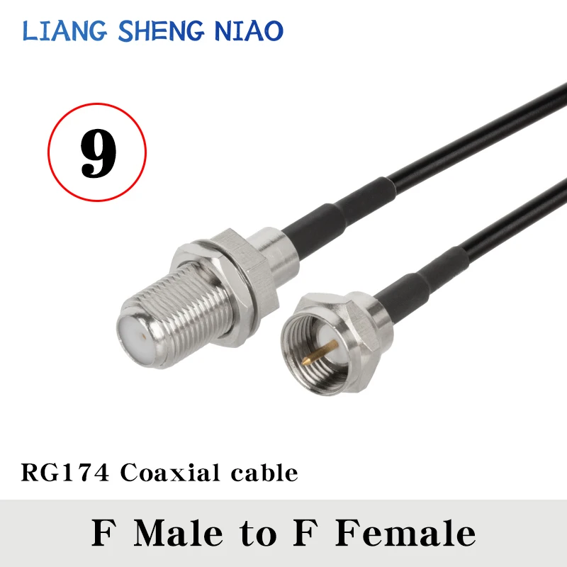 RGAnthCoaxial-Câble F Mâle vers SMA Mâle Femelle, Connecteur Anlge Droit, SMA vers F CriAJfor, Faible Perte, Livraison Rapide, Ligne RF