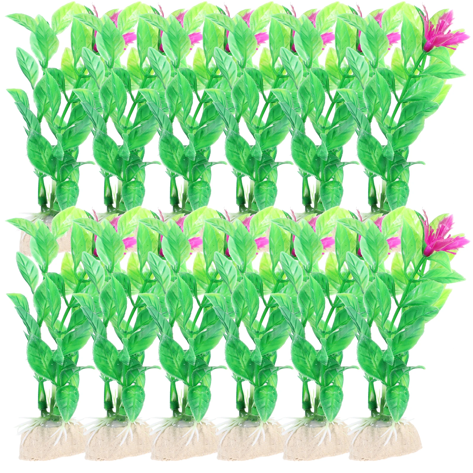 

20pcs Fake Aquarium Plant For Betta Fish Premium Pvc Artificial Plants Fish Tank Decor Tall Plastic Aquatic Grass Decoration