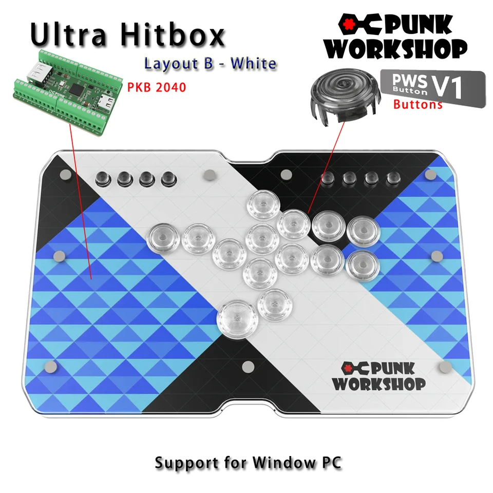 Punk Workshop ULTRA BOX Leverless Controller Hitbox Layout D B F