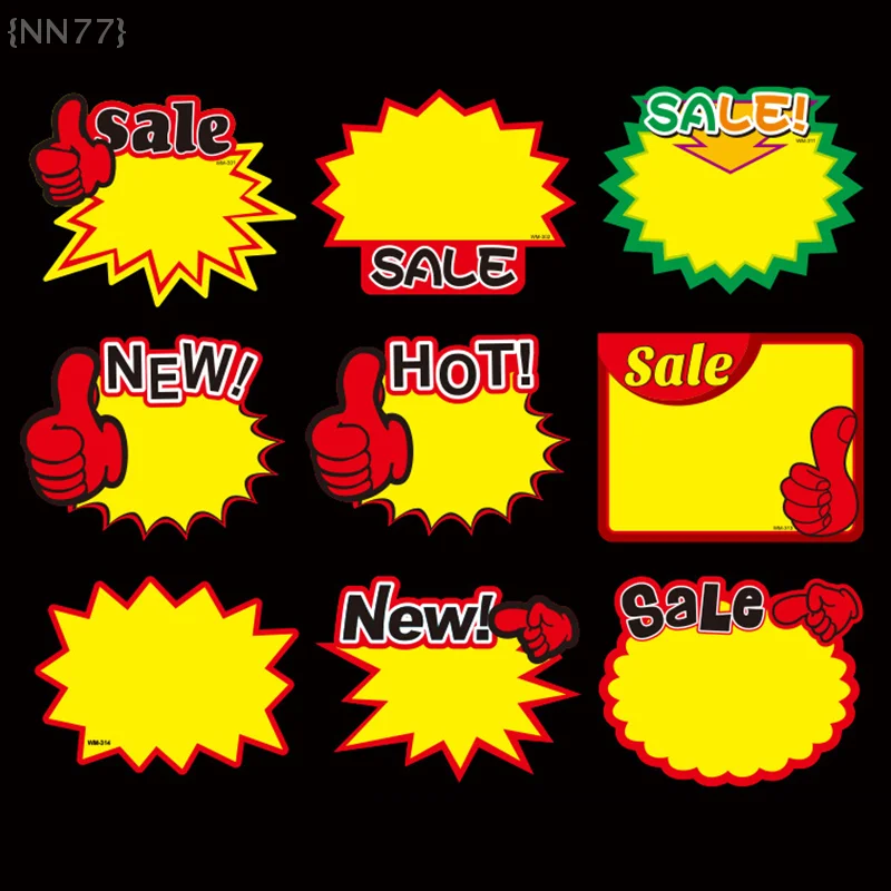 【رقم】50 قطعة من ملصقات أسعار البطاقات البيضاء - بطاقات أسعار البيع بالتجزئة لترويج السلع ومبيعات الأعمال #2