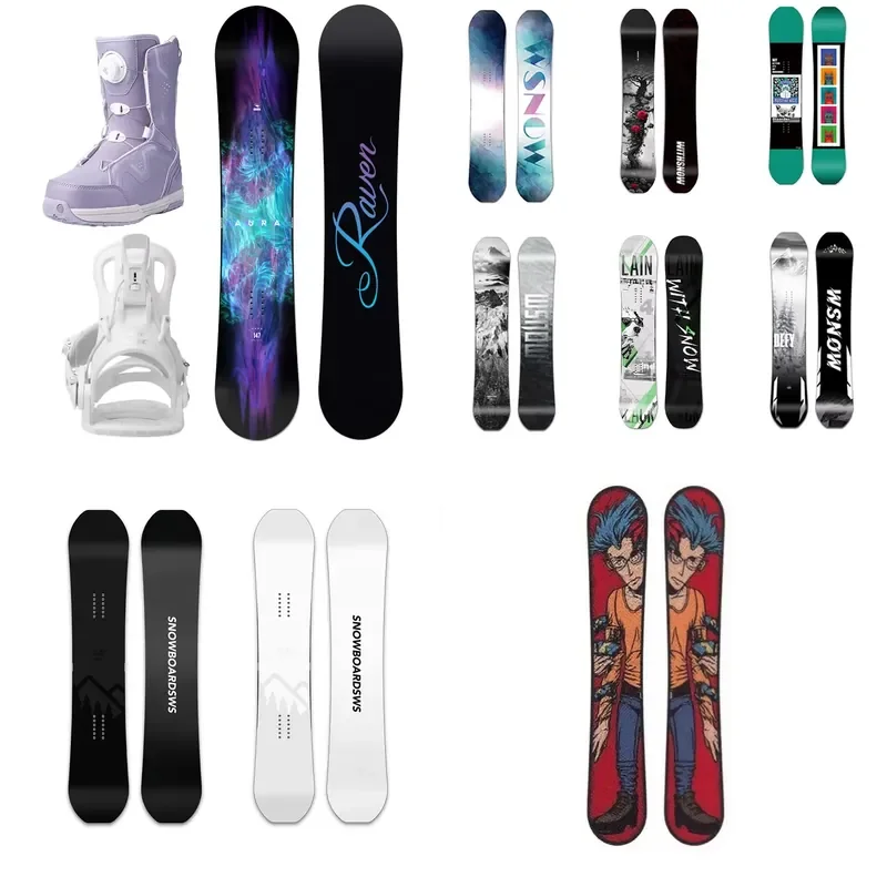 New Arrival Wholesale Durable Poplar Wood Racing Snowboard Game Winter Sports Rocker Double Camber Snowboards