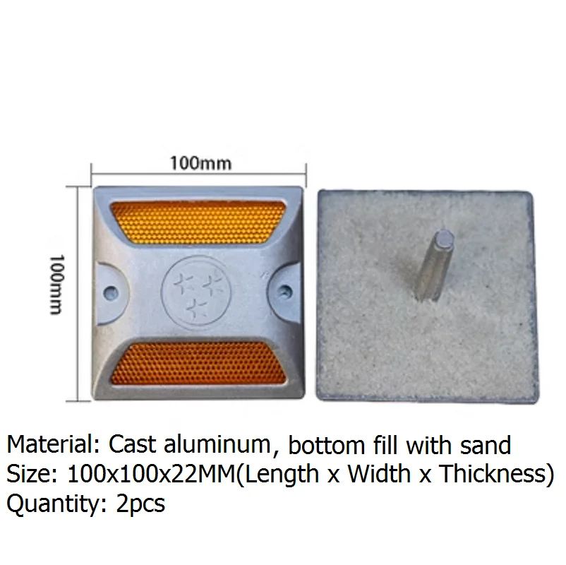 

Светоотражающий дорожный знак из литого алюминия с выступающими пластиковыми шипами, цельностальной, односторонний и двусторонний, профильный маркер.