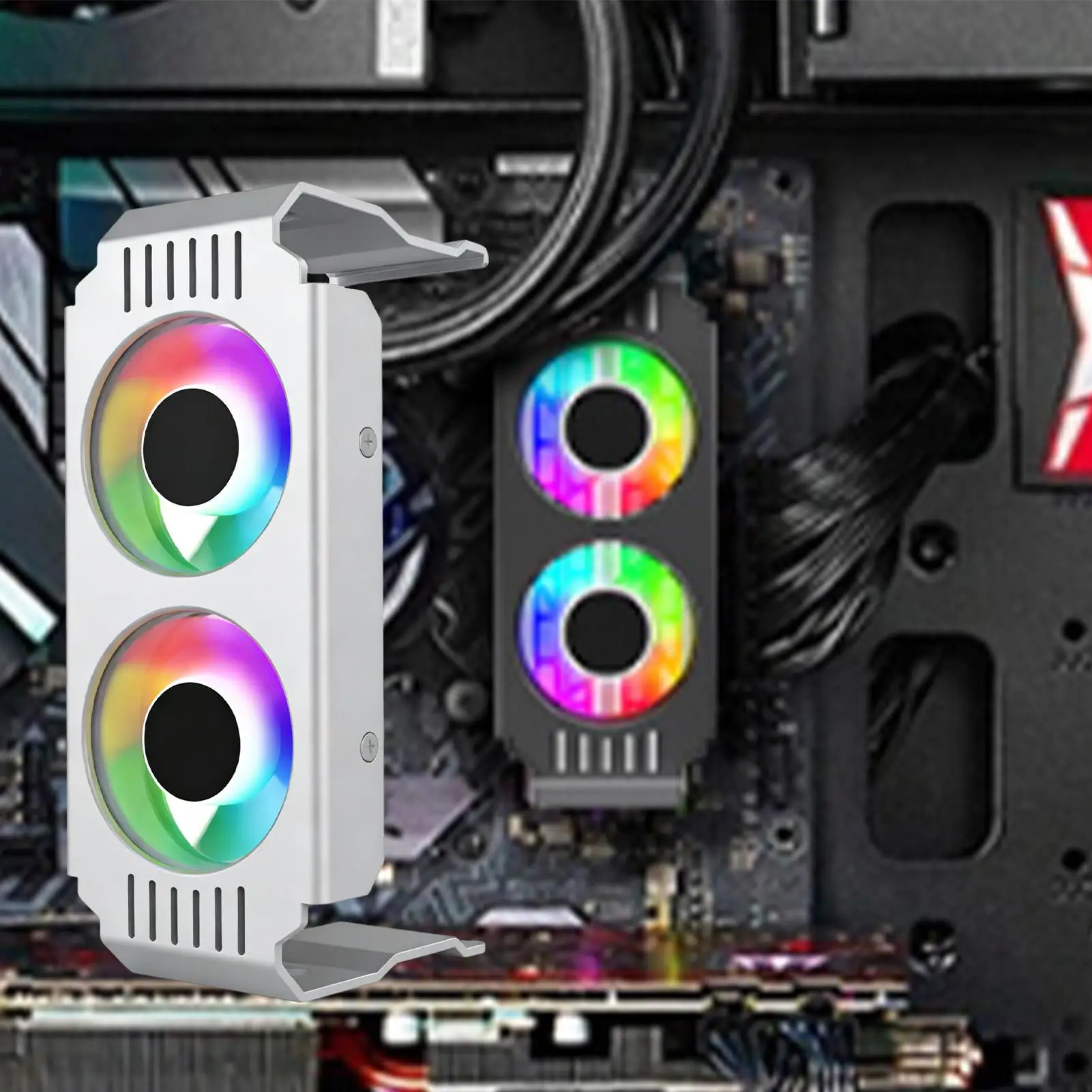 

Модуль памяти для ПК с ARGB-подсветкой, радиатор для DDR3/DDR5, 5В, 3-контактный PWM, 4-контактная синхронизация подсветки, 120-мм двухвентиляторный радиатор.