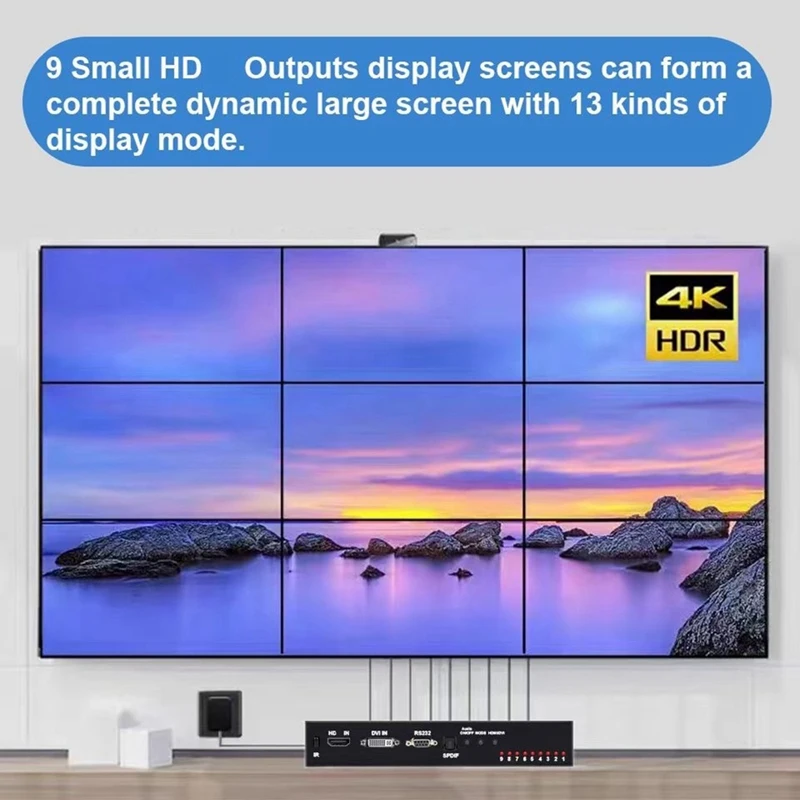 DT23 4K 3X3 Video Wall Controller Multi Video Screen Processor TV Splicing Display for Commercial Digital Signage