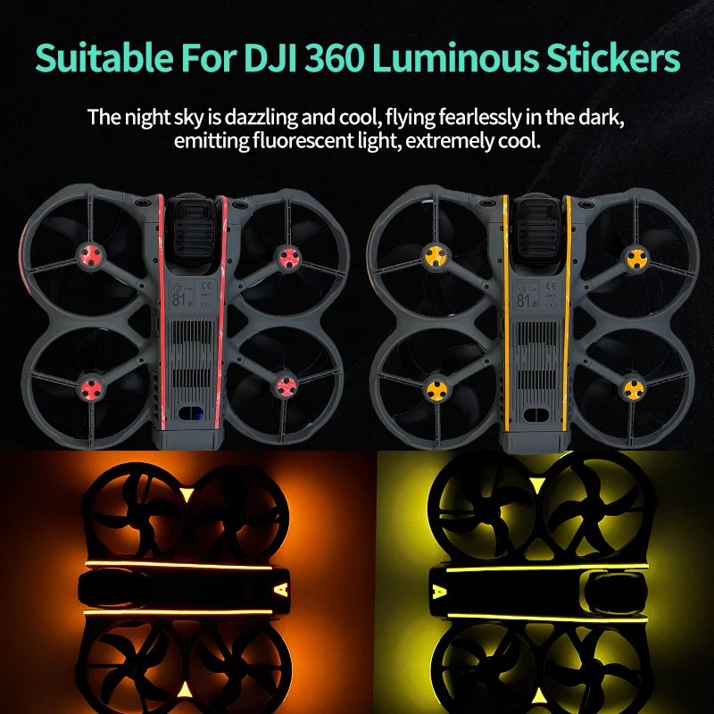 

For DJI AVATA 360 Drone Night Flying Anti-slip Anti-scratch Stickers Decals For AVATA 360 Wear-resistant Colored Skin Accessory
