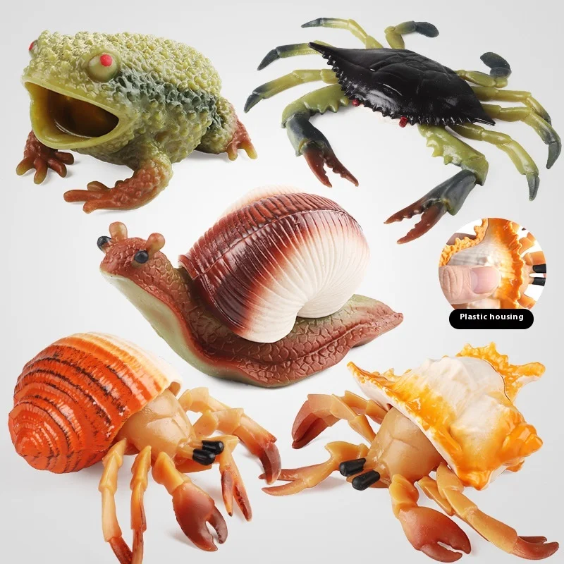 Simulated Animal Pinching To Relieve Stress, Comfort Toy Model, Decorative Ornaments, Snail, Crab, Hermit Crab, Toad, Octopus