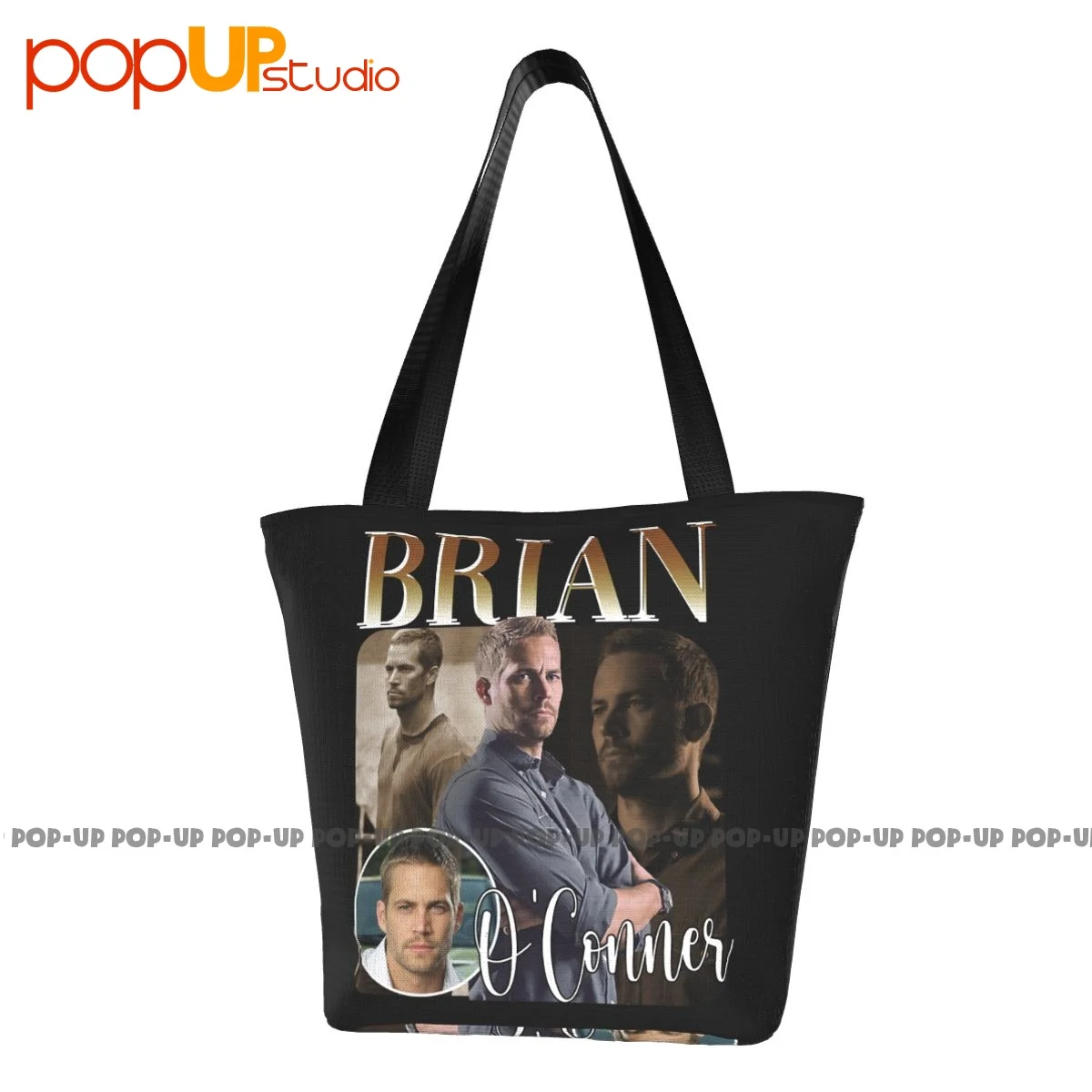 Brian O'Conner Fast And Furious Paul Walker Funny Handbags All-Match Shopping Bag Eco-Friendly