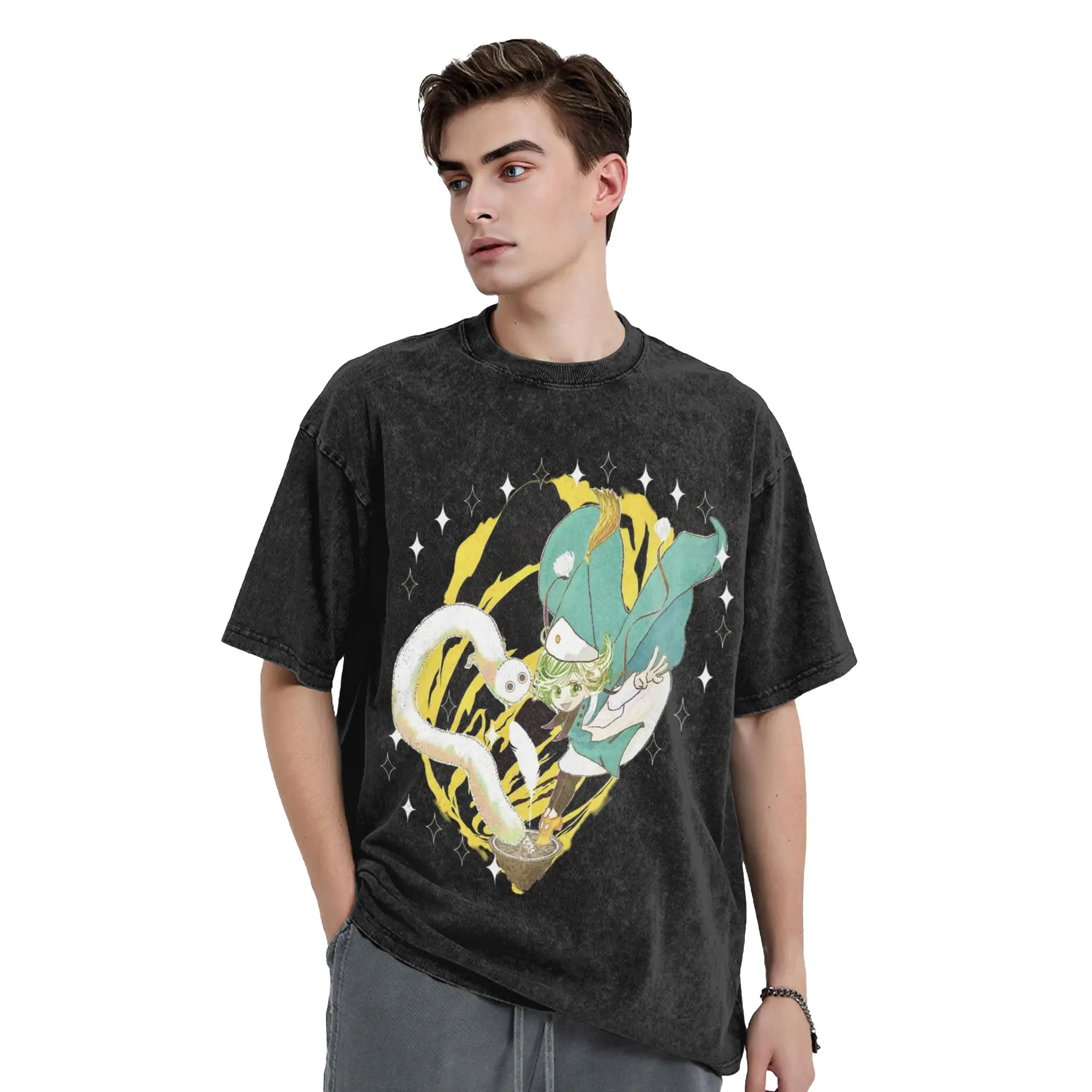 Brushbuddy And Coco Witch Hat Atelier Anime Washed T Shirts Streetwear T-Shirt  Tees for Men Women Short Sleeve Oversize Summer