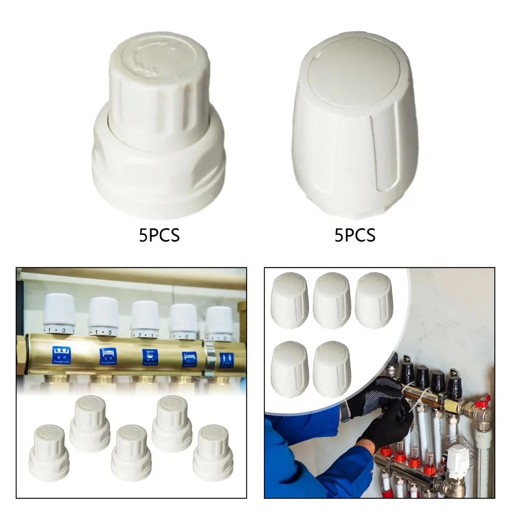 Set of 5 Radiator Valve M30x1.5 Suitable for Floor Heating Manifold and Radiator Temperature Control Valve Replacement