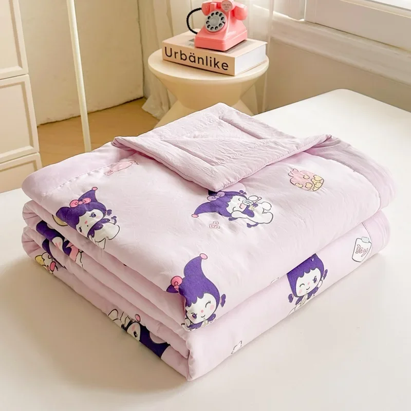 

Machine washable washed cotton summer cool quilt air conditioner quilt thin summer quilt pure cotton flower single double summer