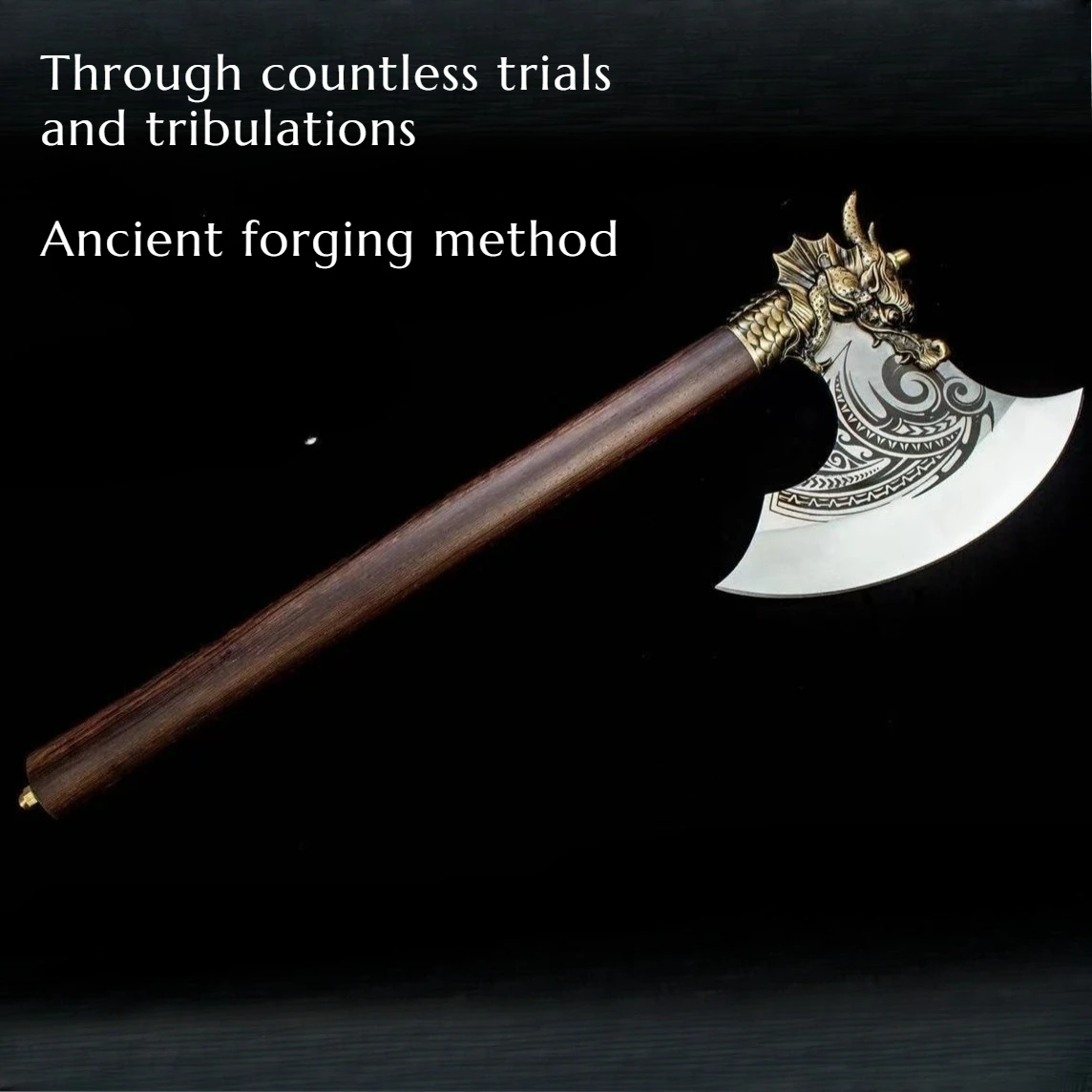 عالية الجودة القديمة مزورة T الفأس التكتيكي مريحة للبقاء في الهواء الطلق وتقطيع الحطب المنزلية EDC أداة اليد الراقية #3