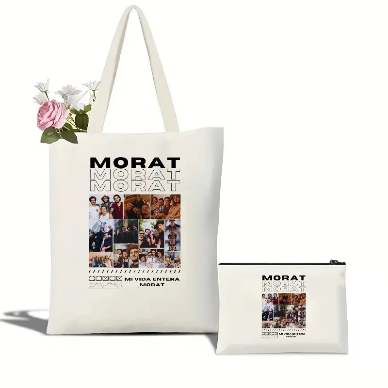 Morat Tour Travel Bag Design Retro Fashion Tote Bag Women's Casual Shopping Bags 90s Vintage Morat Band Fan Cosmetic Bags