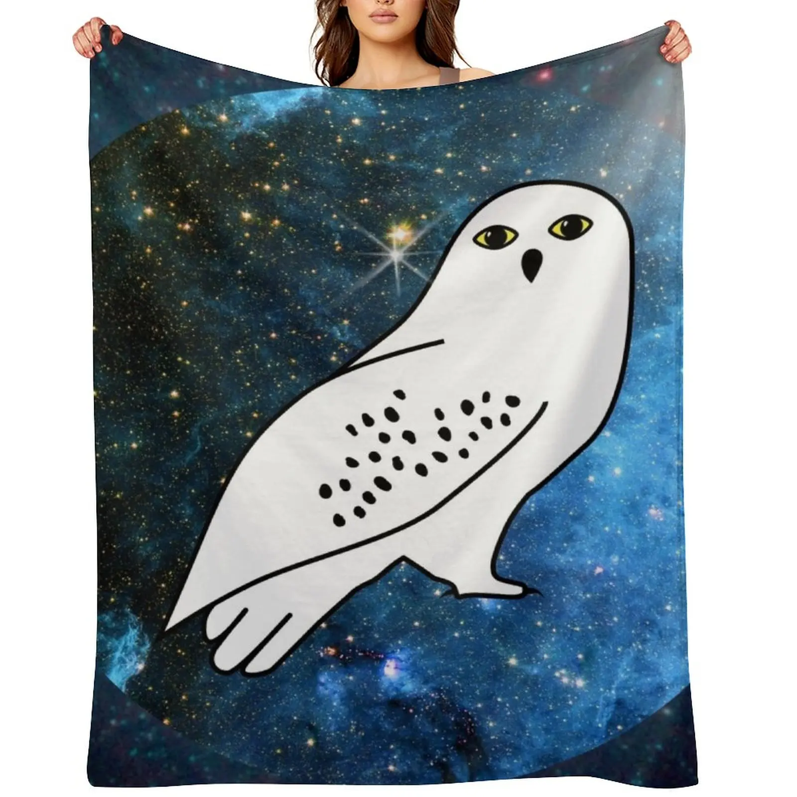 White owl Throw Blanket Vintage manga Bed Decorative Sofa Blankets