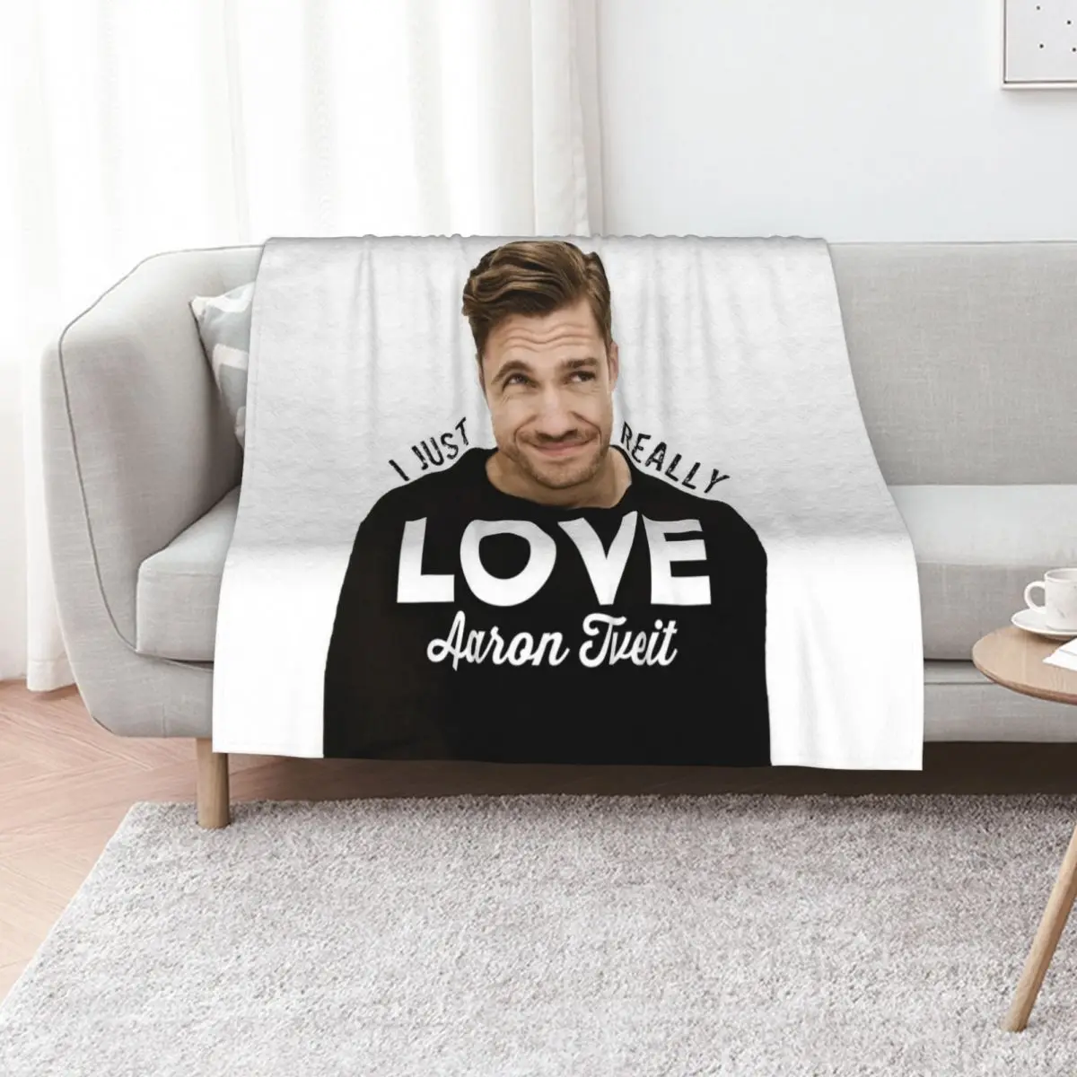 I just really love Aaron Tveit Throw Blanket All Season Soft Lightweight Blanket for Home