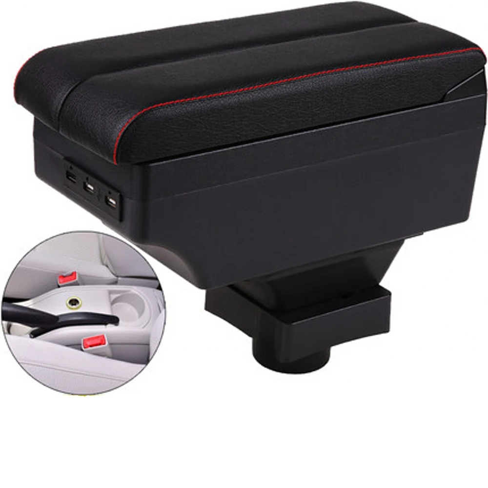 For Citroen C4 armrest box central content box interior Armrests Storage with USB interface