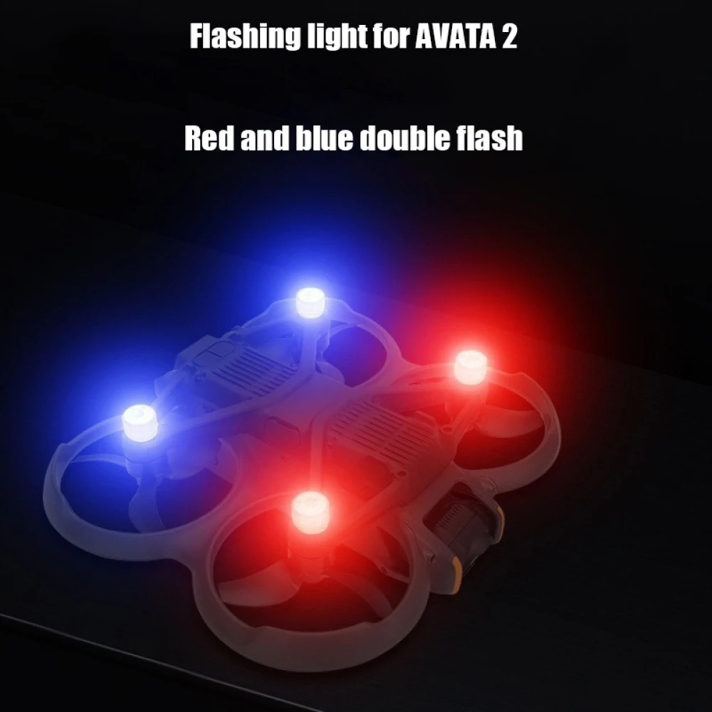 

Night Light for DJI Avata 2 Night Flying Signal Strobe LED Red Blue Flashing Lights Drone Camera Accessory 4pcs