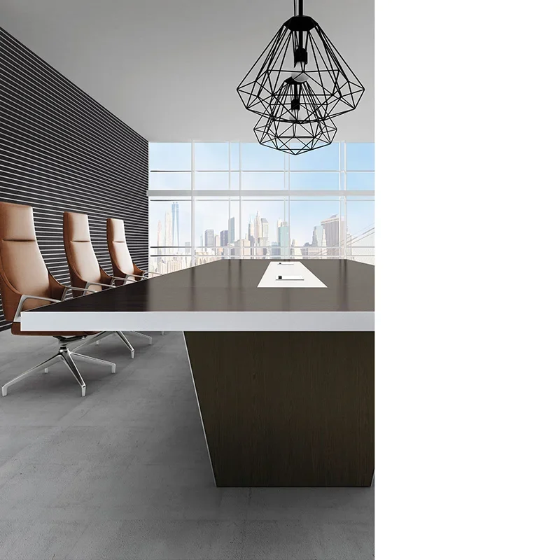 Modern Elegant Luxury Design 4 6 8 10 12 14 20 30 40 People Mfc Veneer Meeting Room Wooden Conference Table