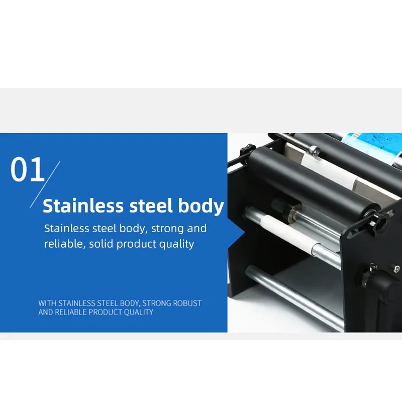 Manual round Bottle Labeling Machine Hand Crank Cylindrical Jar Can Tube Label Applicator with Handle Simple Labeling Tool