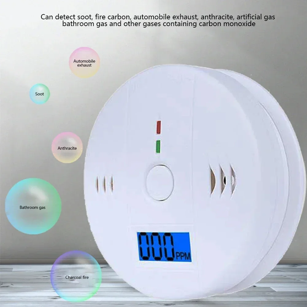 Carbon Monoxide Alarm Co Detector LCD Display Alarm Home Wireless Toxic Gas Leak Detector Fire Warning Sound Alarm Detector