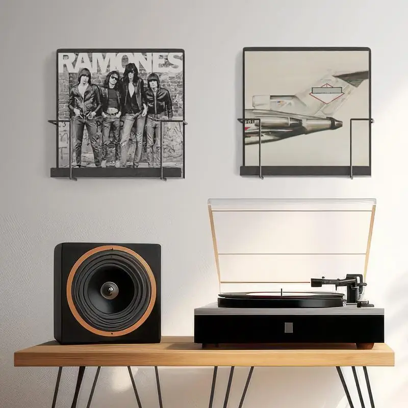 Record Holder Wall Metal Album Holder Display Floating Wall Shelves for Album Record Storage & Display Picture Ledge for