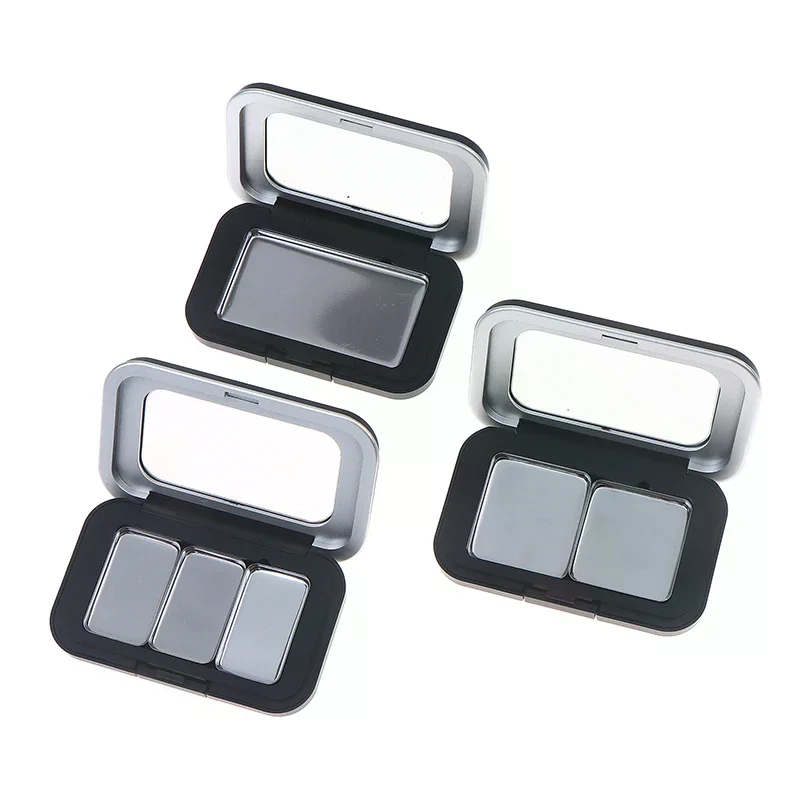 Leere magnetische Kosmetikpalette mit Spiegel, 1/2/3/4/6/8 Gitter, Eisenplatte, Lidschatten, Rouge, Lippenstift, DIY, Glitzer-Make-up-Box