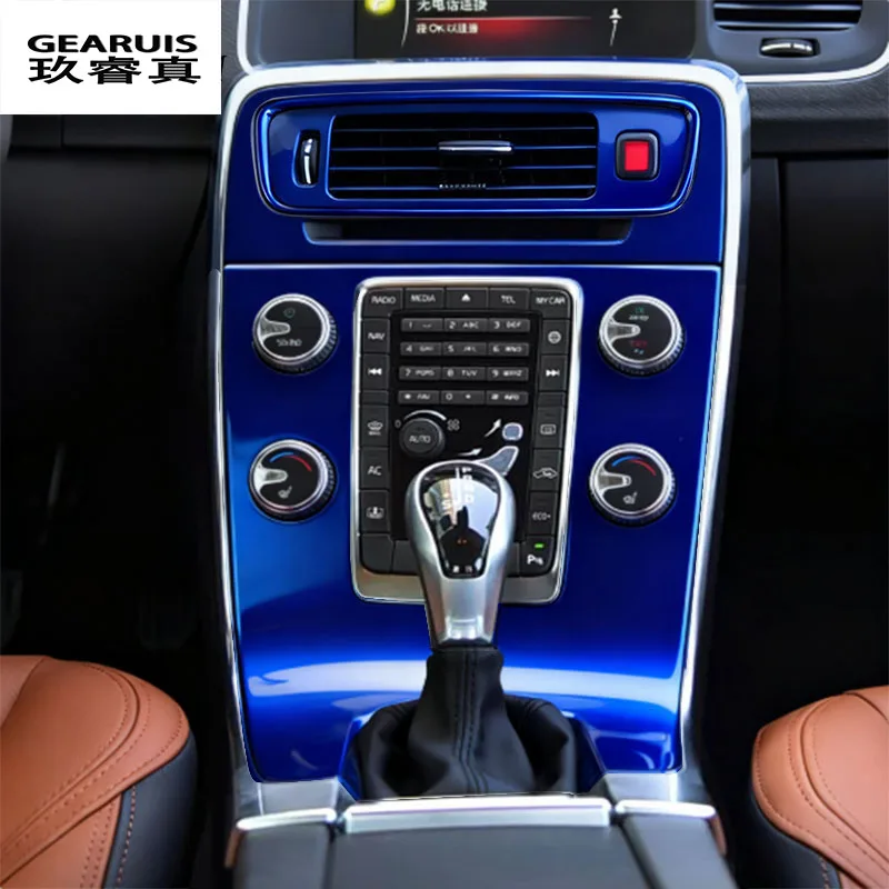 

Стайлинг автомобиля для volvo S60 2014-2019, внутренняя отделка автомобиля, воздушный компакт-диск, кнопка центрального управления, панель передач, наклейка, крышка, аксессуары