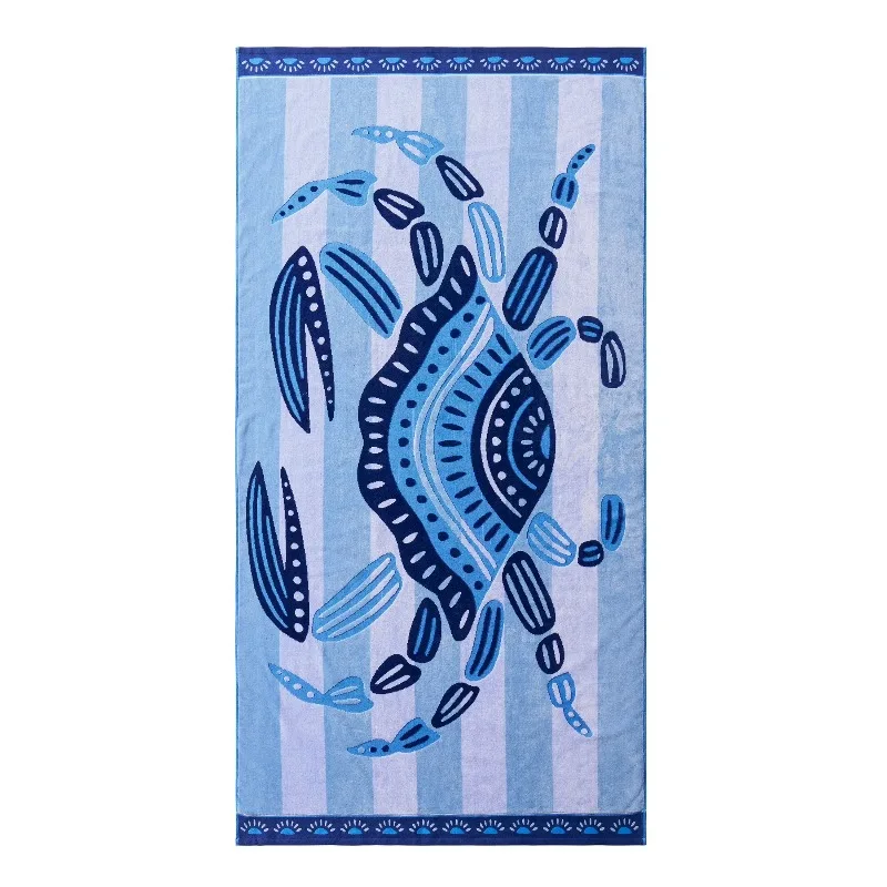 

Cotton Blend Blend Beach Towel, 72 x 38 in, Crab