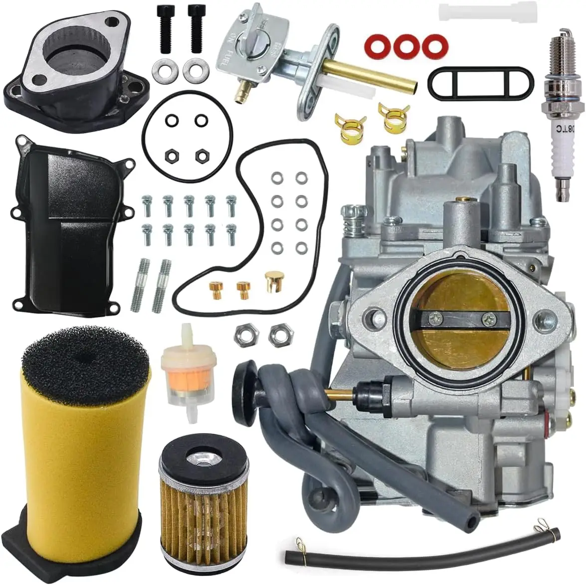 Carburador Compatible con Yamaha Big Bear 350 YFM350 4WD 2WD 1987-1999 1996-1999 YFM350 Moto-4 1987-1995 Compatible con Yamaha Kodiak 40
