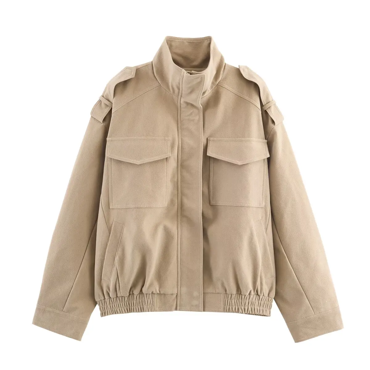 

2025 Fashion New Suede Texture Leather Coat Women's Suede Pilot Jacket Winter Women's Coat Zipper Design Women's Jacket Women's