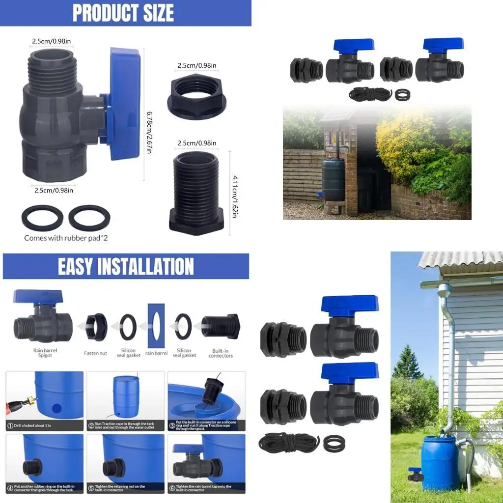 

Пластиковые переборочные адаптеры с силиконовыми прокладками для резервуаров для воды в саду X3UC